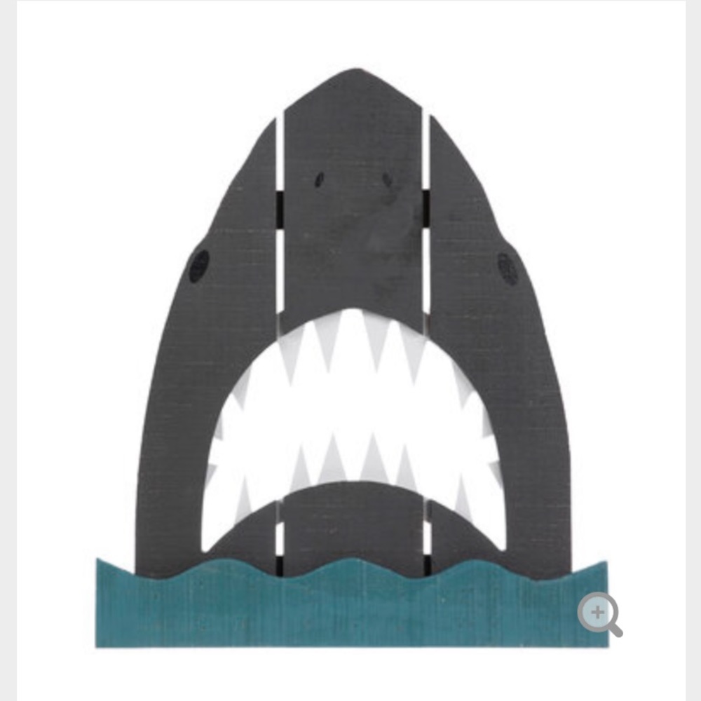 Wood shark sign